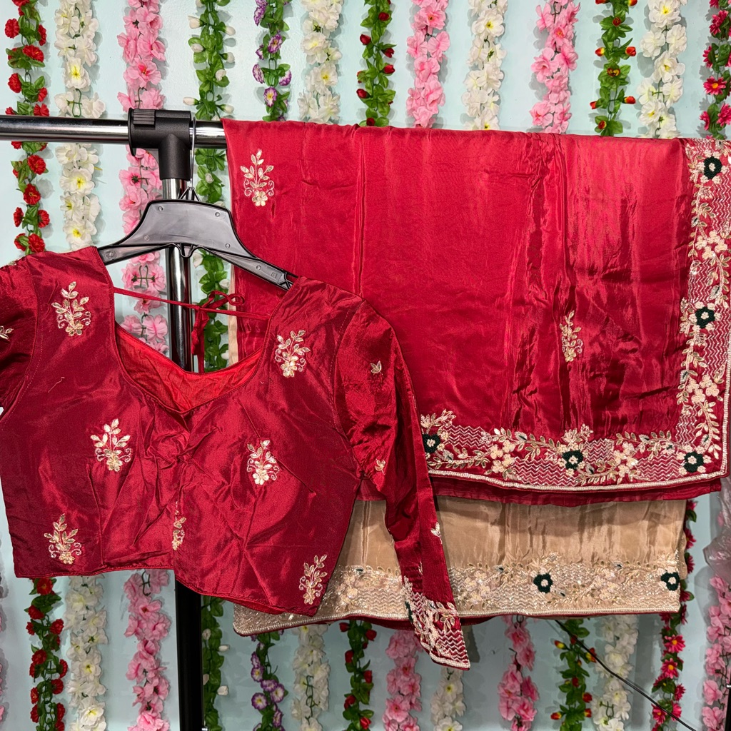 Opera Silk Wine & Gold Color